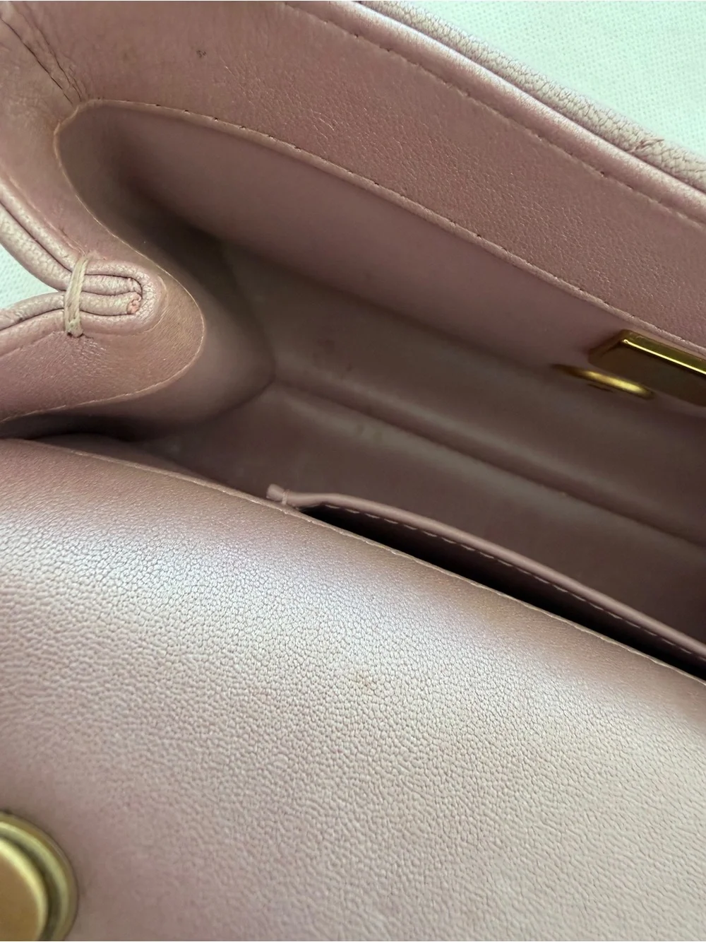 CHANEL Quilted Mini Flap Bag in Dusty Lavender with Gold Hardware